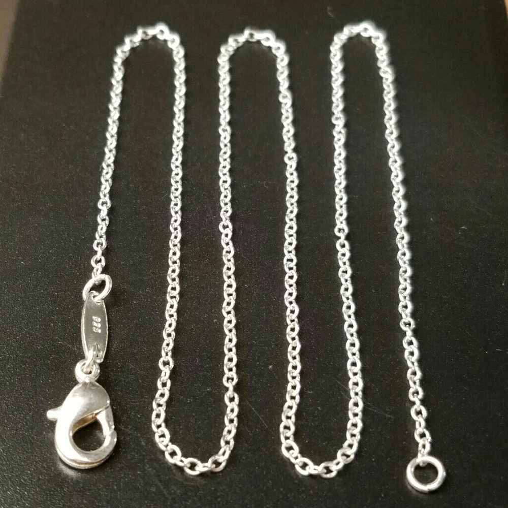 Lot of 2 New 925 Sterling Silver Chain 18"